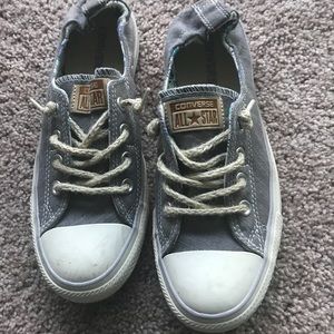 Light Gray Converse Slip Ons